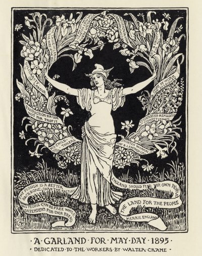 Une guirlande pour le 1er mai, 1895 - Walter Crane